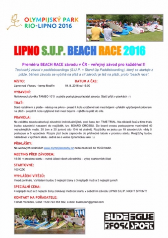 Lipno S.U.P. Beach Race 2016