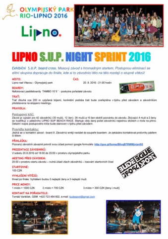 LIPNO SUP Night Sprint